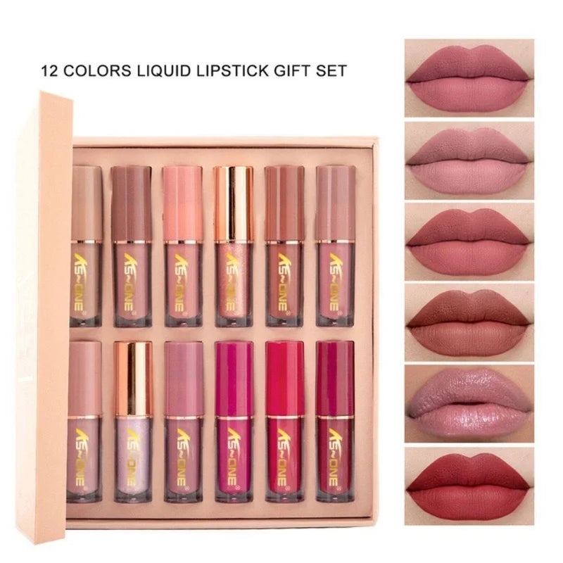12 Pcs Matte Liquid Lipstick Set